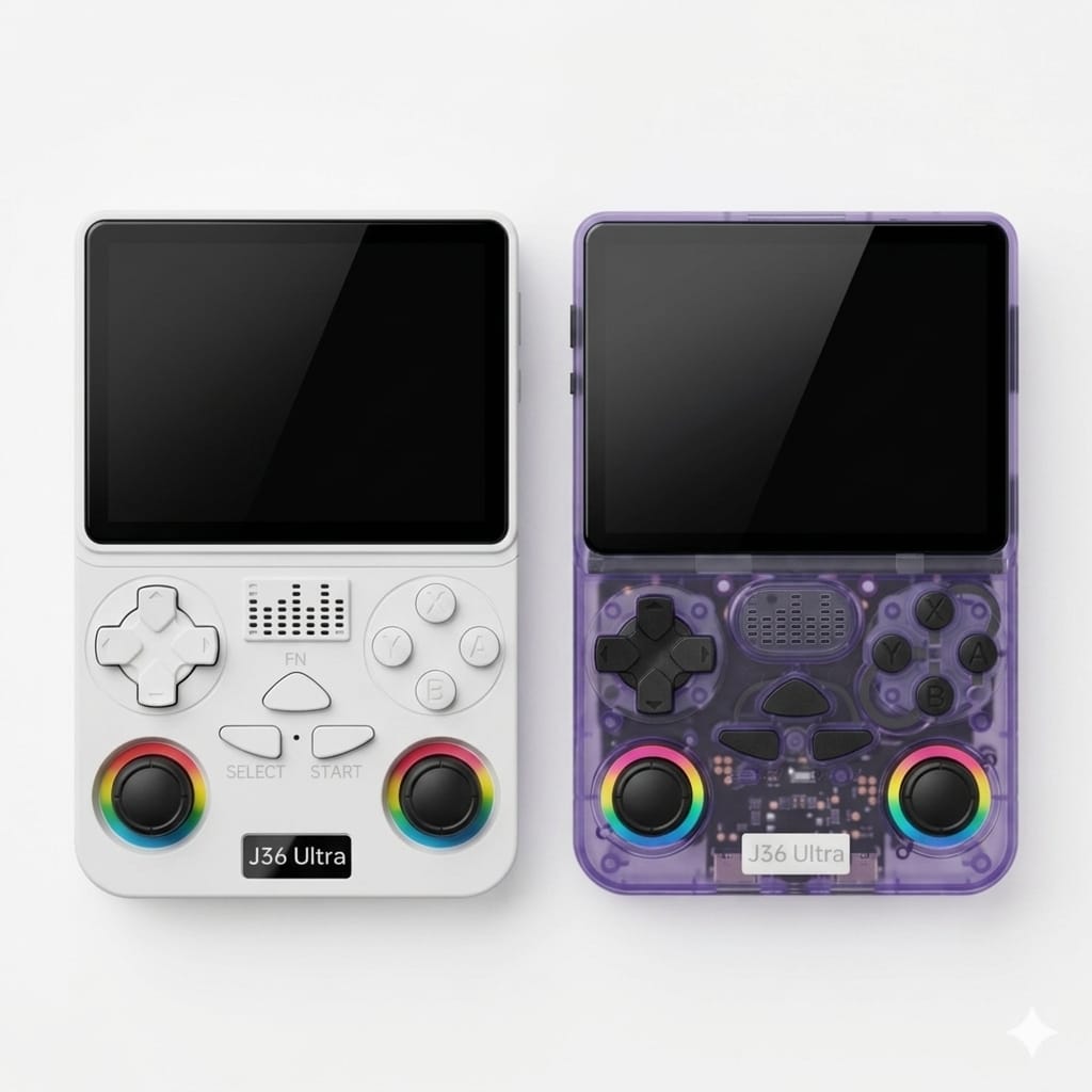 J36 Ultra All-in-One Handheld Gaming Console | 20,000+ Games Built-In | WiFi & YouTube Streaming | Portable Pocket Game Player