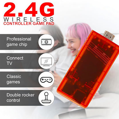GS5 Mini 4K Retro Gaming Console – 30,000+ Games, 53 Emulators, 64GB, Dual Wireless Controllers