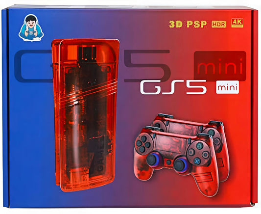 GS5 Mini 4K Retro Gaming Console – 30,000+ Games, 53 Emulators, 64GB, Dual Wireless Controllers