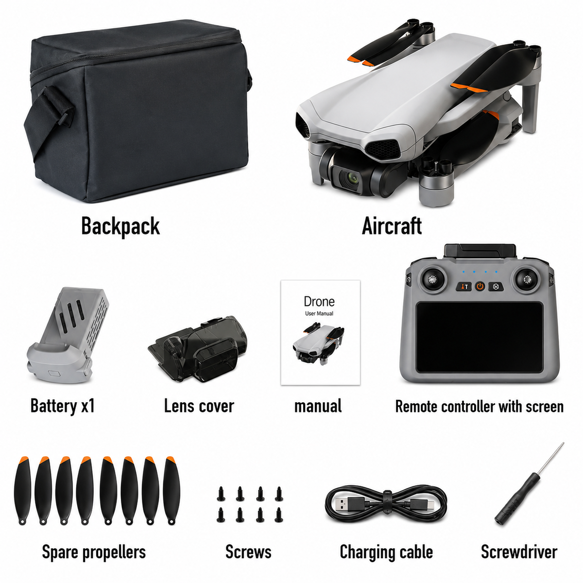 XIL 017 4K GPS Drone with 5.5″ Touch Screen Remote, 3-Axis Gimbal & 10KM Transmission