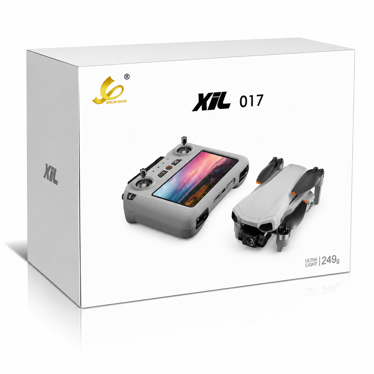 XIL 017 4K GPS Drone with 5.5″ Touch Screen Remote, 3-Axis Gimbal & 10KM Transmission