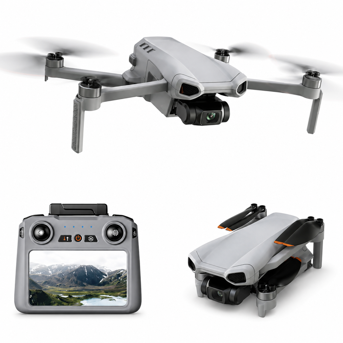 XIL 017 4K GPS Drone with 5.5″ Touch Screen Remote, 3-Axis Gimbal & 10KM Transmission